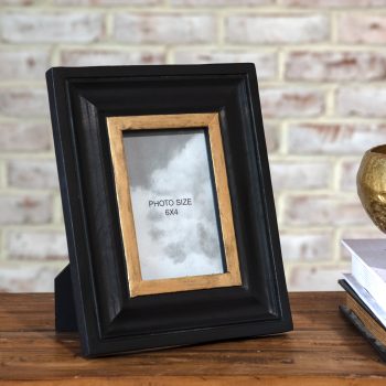BLACK WOOD PHOTO FRAME| 6" X 4"