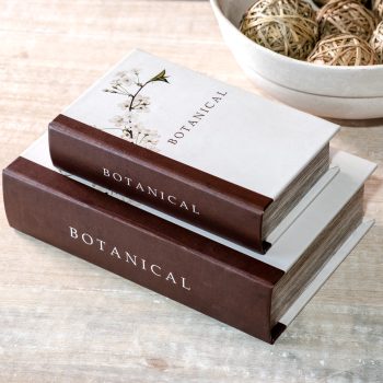 BOTANICAL STORAGE BOOKS SET OF 2
