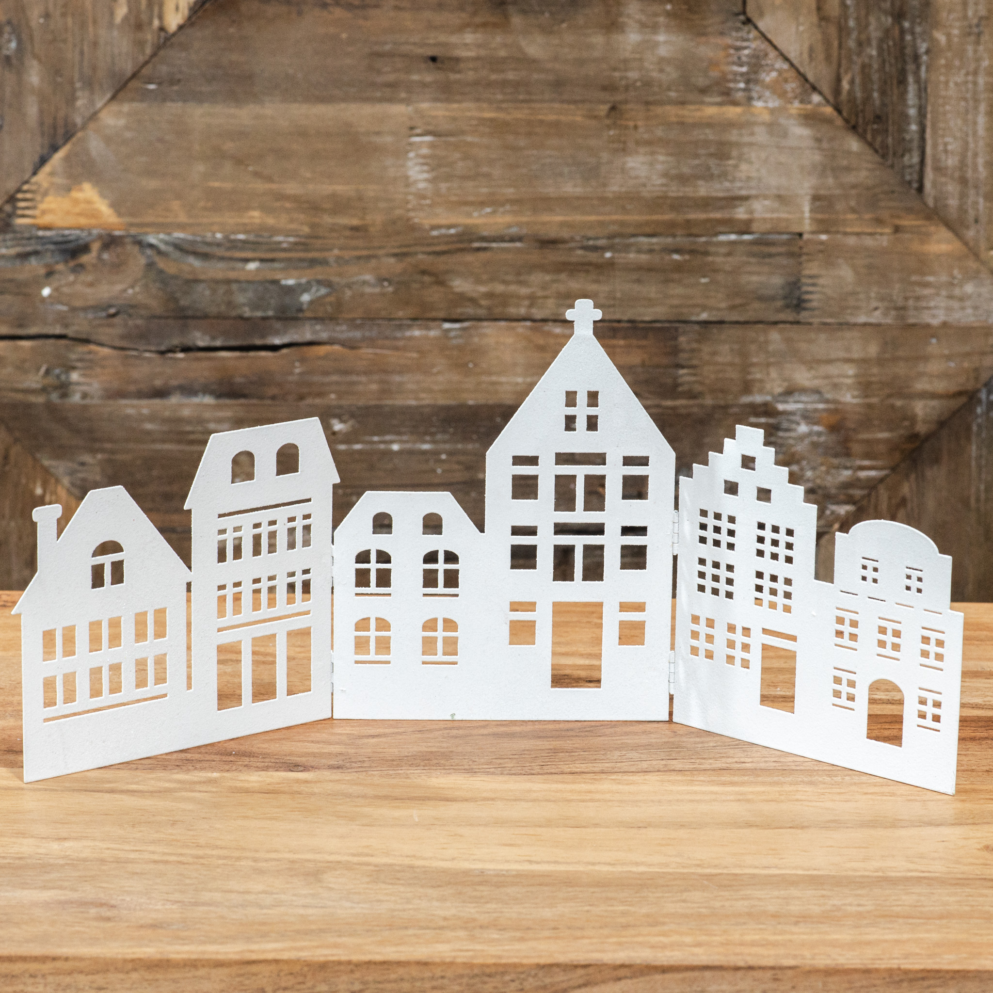 WHITE METAL HOUSE DISPLAY