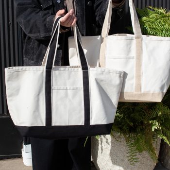 JUTE BLEND CANVAS TOTE BAG