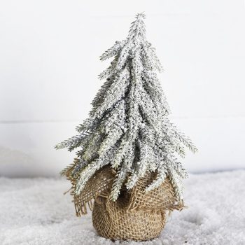 FROSTED TREE IN BURLAP