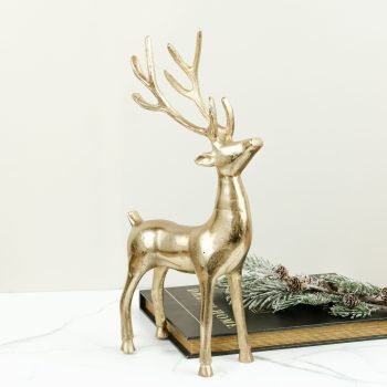 18.5" GOLD STANDING REINDEER